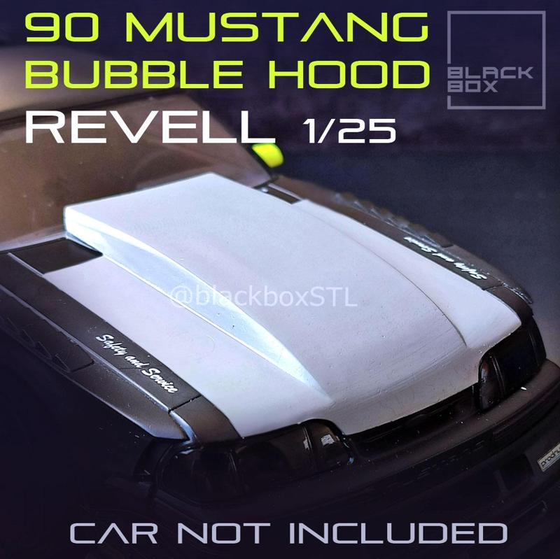 BUBBLE HOOD FOR 90 Mustang  Revell 1/25th Modelkit