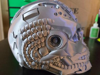 Cyberpunk Style Skull