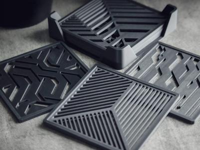 Coasters & Holder
