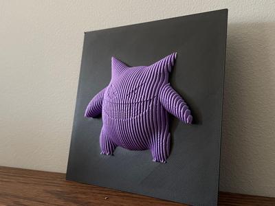 Gengar Pokemon Layered Sculpture - 12x12 cm - 42gr