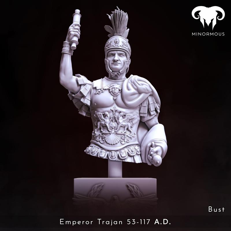 Bust - Roman Emperor Trajan 98 to 117 AD. From Soldier to Emperor!