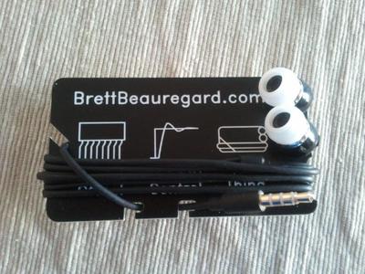 Earbud-Wrap Business Card