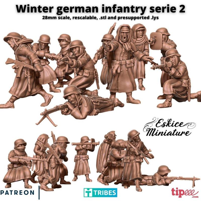 Winter german squad 2 - 28mm
