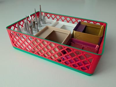 Stackable gridfinity storage basket [PARAMETRIC]