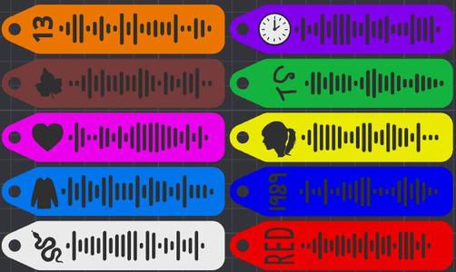 Taylor Swift Album Spotify Keychains