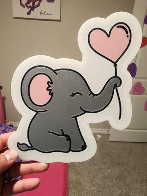 Heart Elephant Wall Art