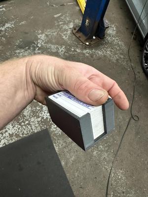 Oil change sticker holder