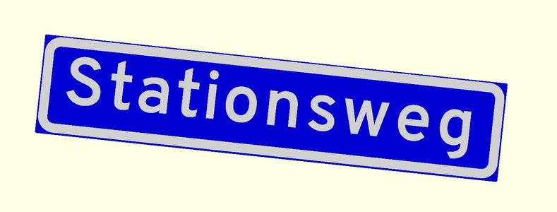 Straatnaambord / Dutch Street Sign (OpenSCAD)