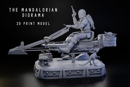 The Mandalorian Diorama 1-6 Scale -
