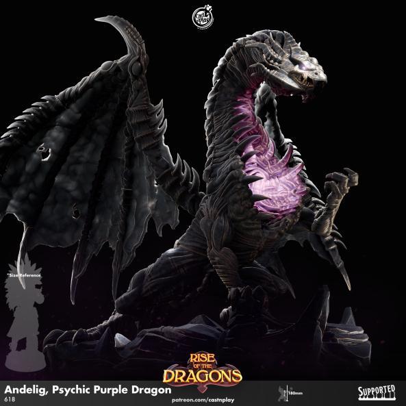 Andelig, Psychic Purple Dragon (Pre-Supported)