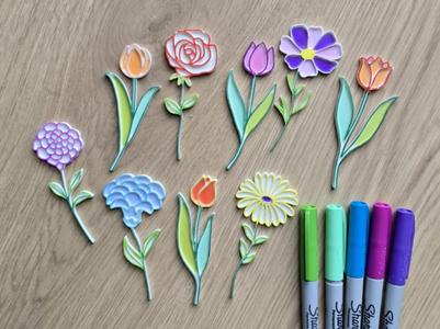 Cute Flower Pack DIY Coloring Mother's Day Gift Spring Summer