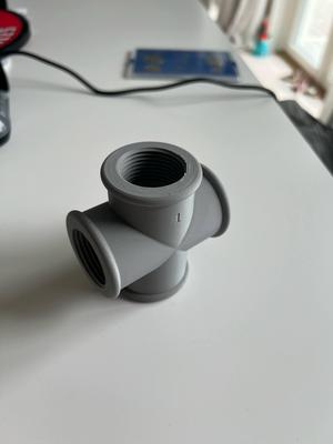 1" DN25 cross pipeconnection