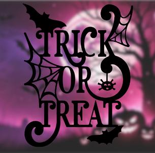 Trick or Treat Halloween Sign - 2D Wall Art