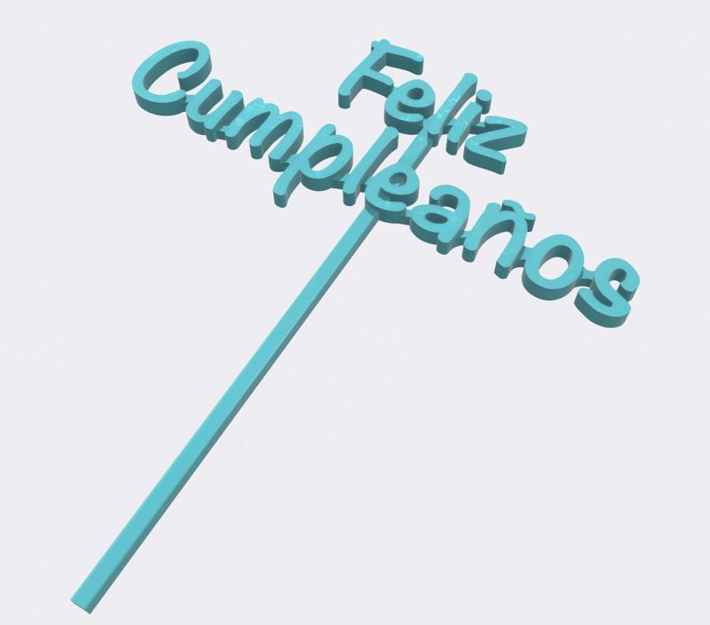 Cake topper Feliz cumple