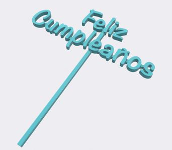 Cake topper Feliz cumple