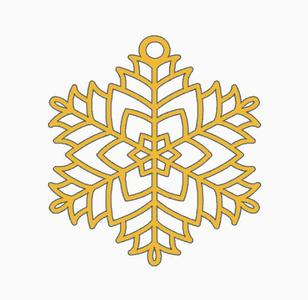 Snowflake Christmas Earring 1.stl