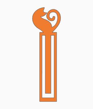 Cat Paperclip Bookmark 3.stl
