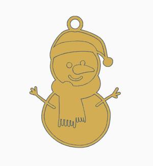 Snowman Earring 1.stl