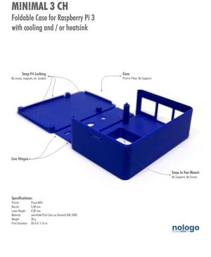 M!N!MAL 3 CH - Raspberry Pi 3 Case