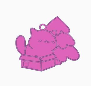 Multicolor Christmas Cat Earring 4.stl