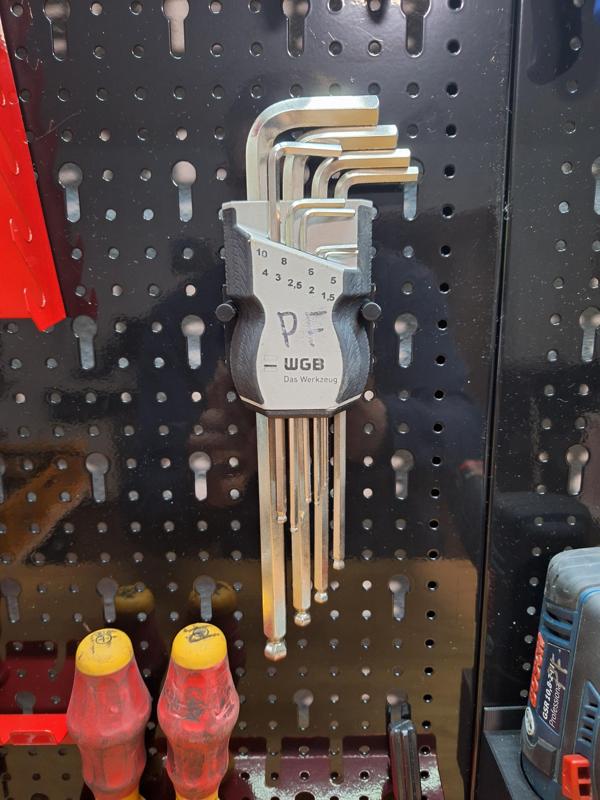 Holder Allen Key Set for Pegboard/Halter Imbusschlüsselsatz für Lochwand
