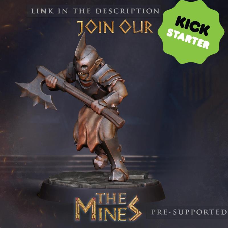 Goblin captain with axe
