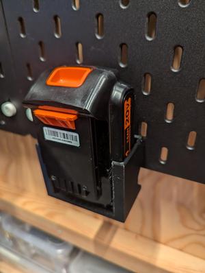 Skadis T-Clip 20V Black & Decker Battery Holder