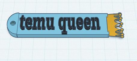 temu queen keyring