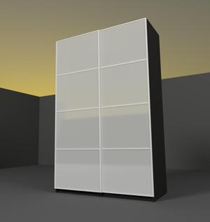Wardrobe with sliding doors IKEA PAKS