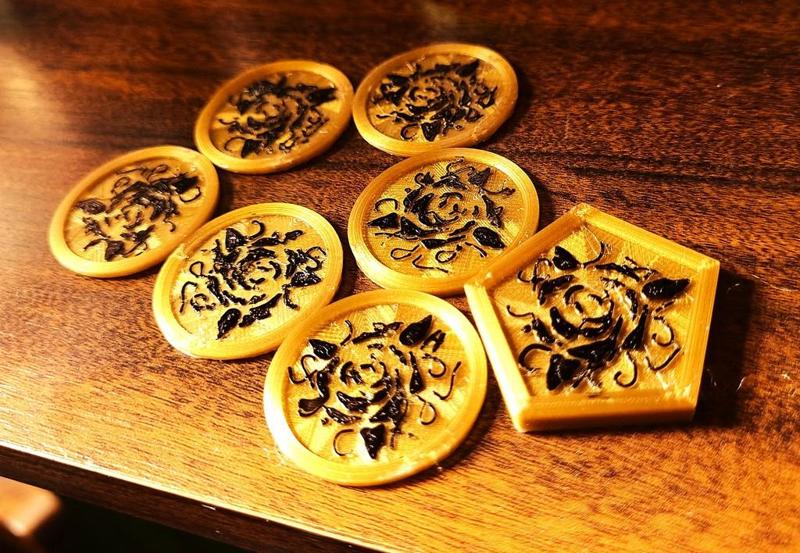 MTG Commander: Black Rose Tokens (LONG MAY SHE REIGN)