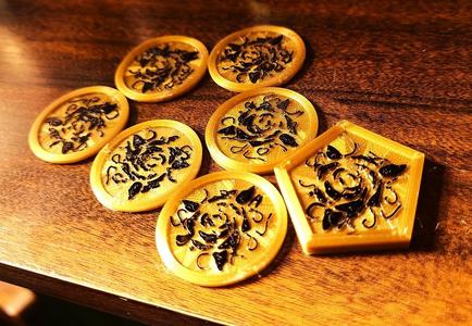 MTG Commander: Black Rose Tokens (LONG MAY SHE REIGN)