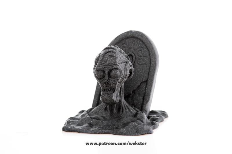 Zombie with the tombstone