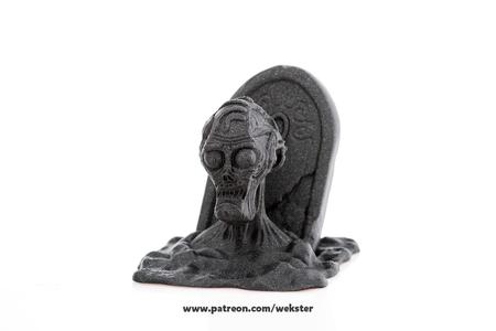 Zombie with the tombstone