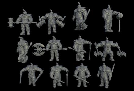 Dwarven warrior miniatures bundle
