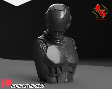 MMPR Movie Black Ranger Bust