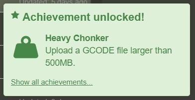 Octoprint Heavy Chonker Achievement