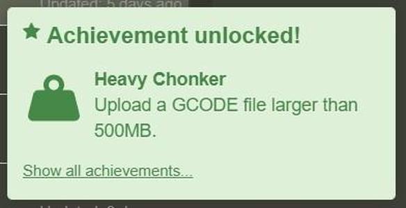 Octoprint Heavy Chonker Achievement