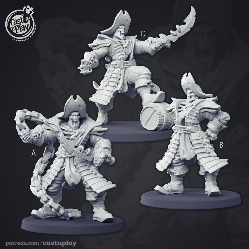Undead Pirate Captain (Pre-Supported)