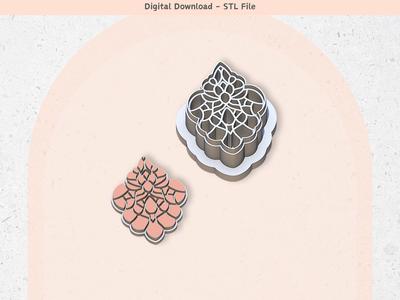 Polymer Clay Cutter STL File, Unique Shape 27, Digital STL File, Clay Tools, 5 Sizes Clay Cutters