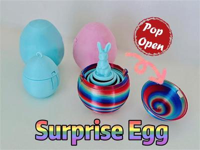 Pop-up bunny surprise egg