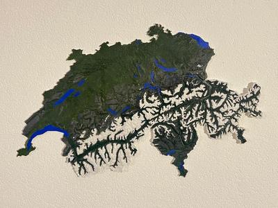 Multi-Part Topographical Model of Switzerland