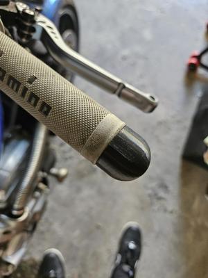 End of Motorcycle handlebars