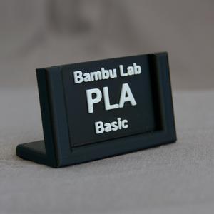 Label Stand With Swappable Labels