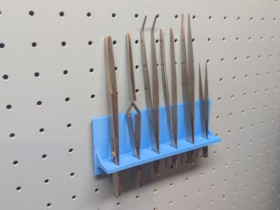 1/8" Pegboard Shelf for Tweezer Set (no wobble)