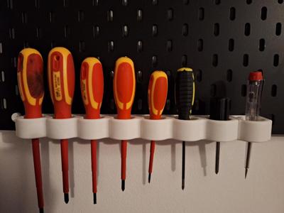 Modular screwdriver skadis holder