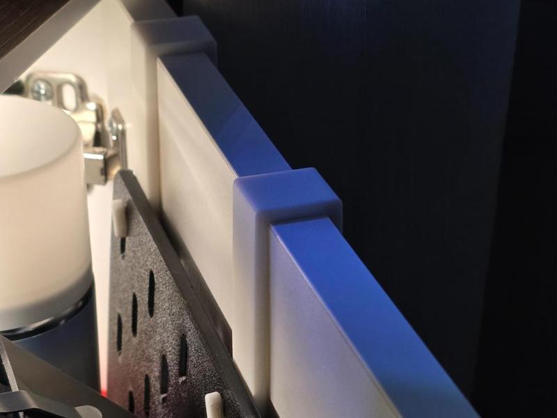 Ikea skadis holder for Alex drawer door