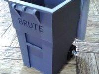 Rolling BRUTE trash can