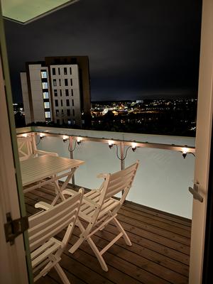 LED String light mounting bracket for balcony railing. For the Ledvance Smart+ WIFI String lights