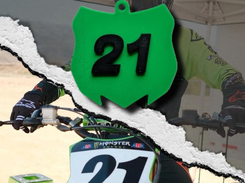 KeyChain-Kawasaki-KXF Plate 