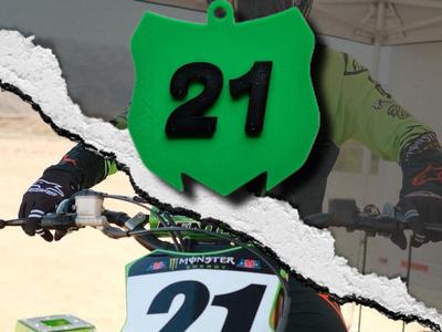 KeyChain-Kawasaki-KXF Plate 